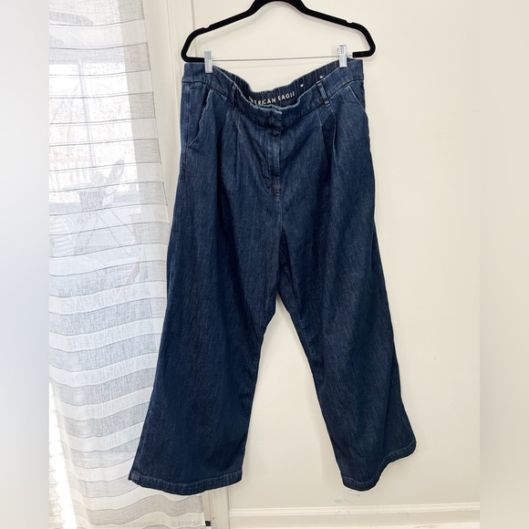 American Eagle Outfitters Denim - American Eagle Outfitters Dark Blue Wide Leg Jeans